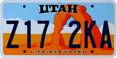 UT license plate Z172KA
