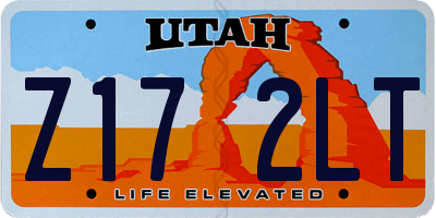 UT license plate Z172LT