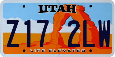 UT license plate Z172LW