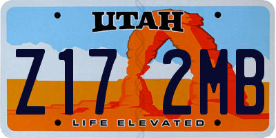 UT license plate Z172MB