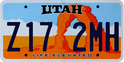 UT license plate Z172MH