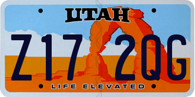 UT license plate Z172QG
