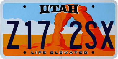 UT license plate Z172SX