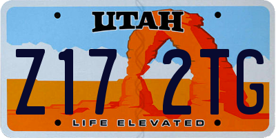 UT license plate Z172TG