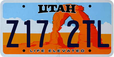 UT license plate Z172TL