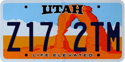 UT license plate Z172TM