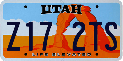 UT license plate Z172TS