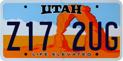UT license plate Z172UG