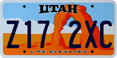 UT license plate Z172XC