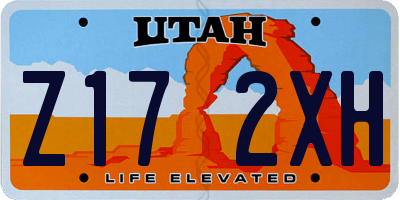 UT license plate Z172XH