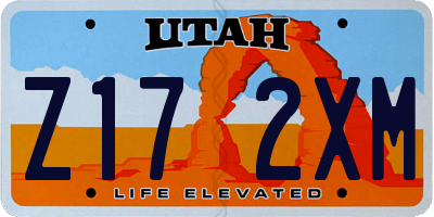 UT license plate Z172XM