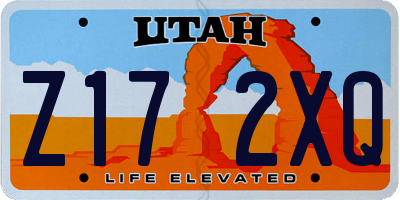 UT license plate Z172XQ