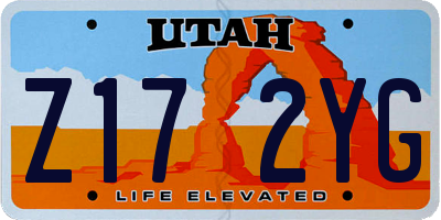 UT license plate Z172YG