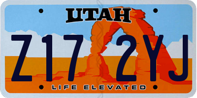 UT license plate Z172YJ