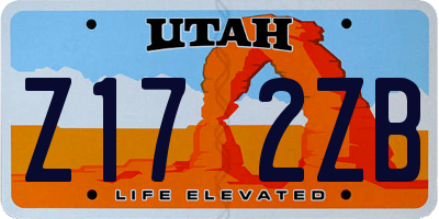 UT license plate Z172ZB