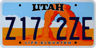 UT license plate Z172ZE