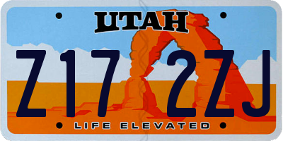 UT license plate Z172ZJ