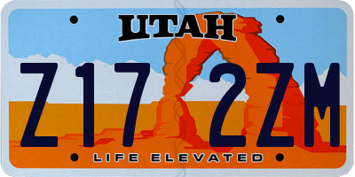 UT license plate Z172ZM