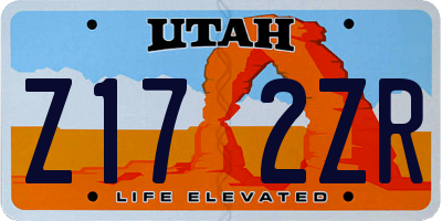UT license plate Z172ZR