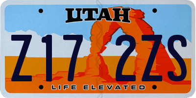 UT license plate Z172ZS
