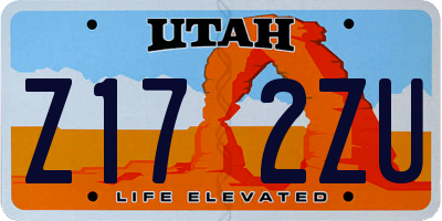 UT license plate Z172ZU