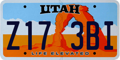 UT license plate Z173BI