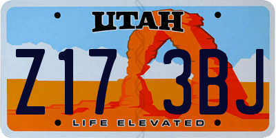 UT license plate Z173BJ