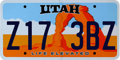 UT license plate Z173BZ