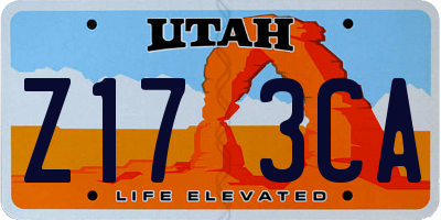 UT license plate Z173CA