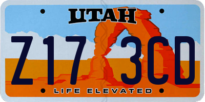 UT license plate Z173CD