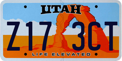 UT license plate Z173CT