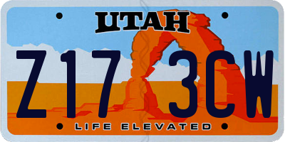 UT license plate Z173CW