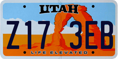 UT license plate Z173EB