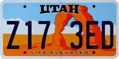 UT license plate Z173ED
