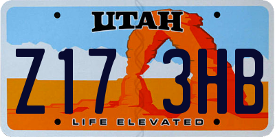 UT license plate Z173HB