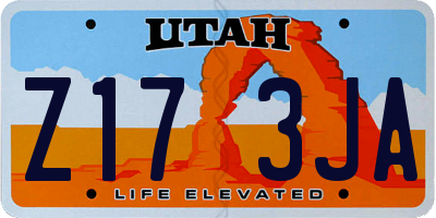 UT license plate Z173JA