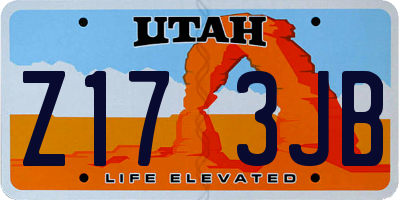 UT license plate Z173JB