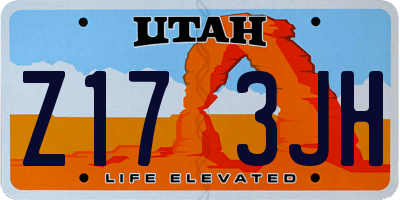 UT license plate Z173JH