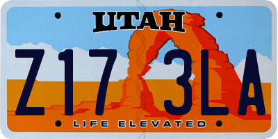 UT license plate Z173LA