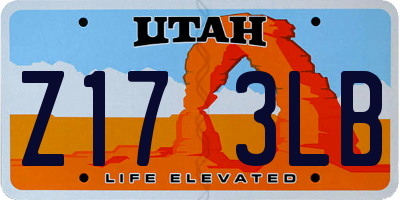 UT license plate Z173LB