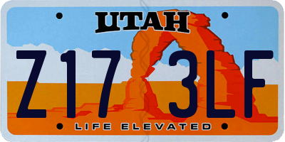 UT license plate Z173LF