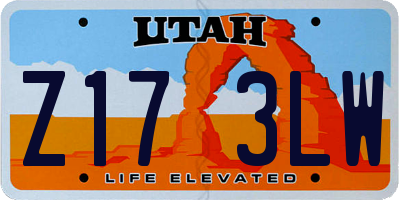 UT license plate Z173LW