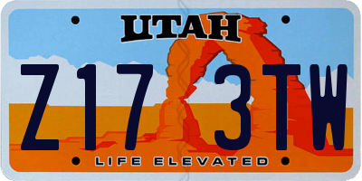 UT license plate Z173TW