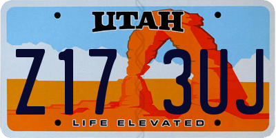 UT license plate Z173UJ