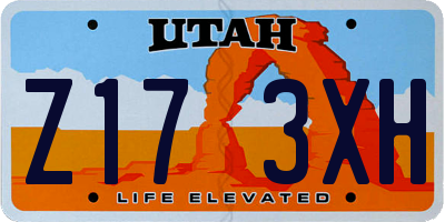 UT license plate Z173XH