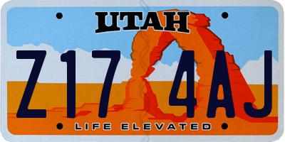 UT license plate Z174AJ