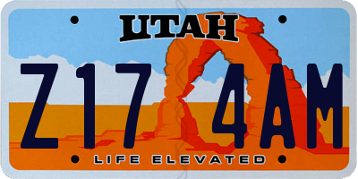 UT license plate Z174AM