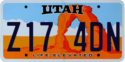 UT license plate Z174DN