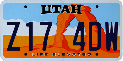 UT license plate Z174DW