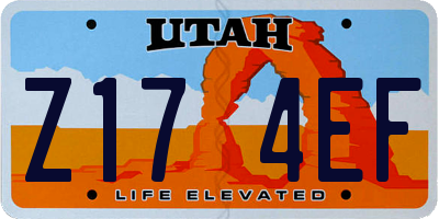 UT license plate Z174EF